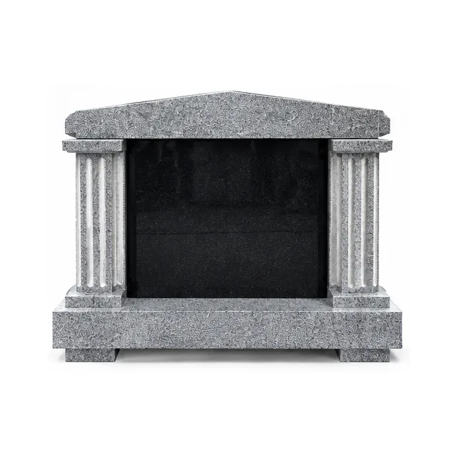 Grey Granite Mausoleums headstone for Cemetery Application