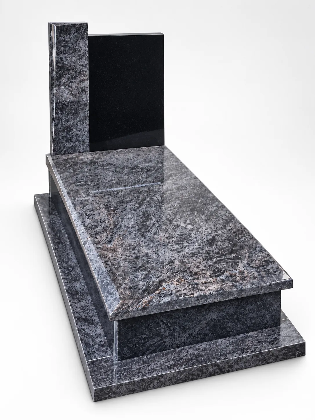 Bahama Blue Granite Polish Tombstone for cemetery application